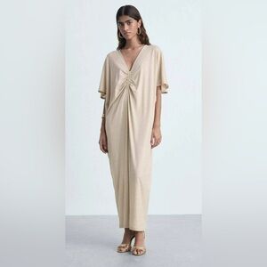 Mango Metallic Gold Kaftan